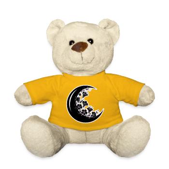 Floral Moon Phase Illustration - Teddy Bear - sun yellow - Front