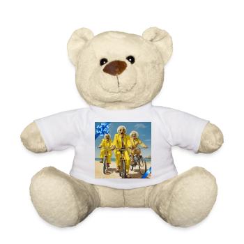 Humorous Seniors Cycling Beach Sunglasses - Teddy Bear - sun yellow - Front