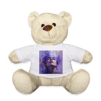Abstraktes Porträt einer Frau - Öl auf Leinwand - Teddy - Sonnengelb - Vorne
