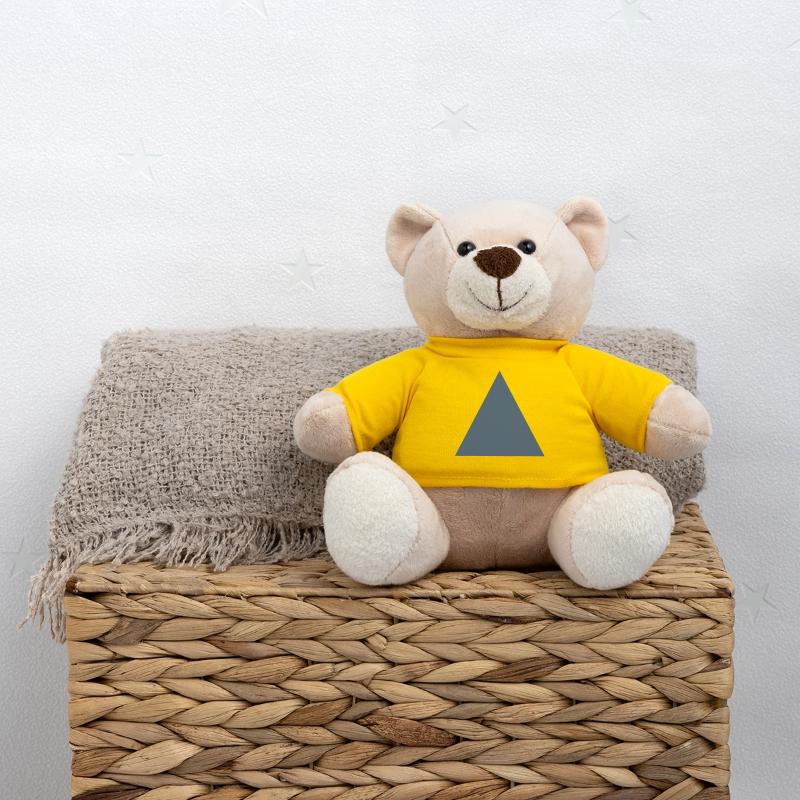 Abstract Blue Triangle Pattern Teddy Bear