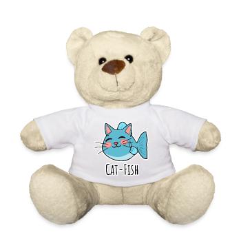 Cat-Fish - Half Cat, Half Fish or a Catfish! - Teddy Bear - sun yellow - Front