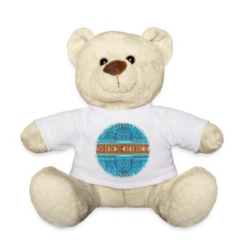 Oceanic pattern rings - Teddy Bear - sun yellow - Front