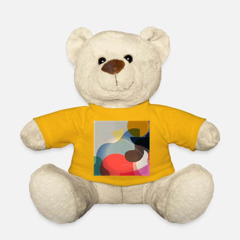 Abstract Color Shapes Composition - Teddy Bear - sun yellow