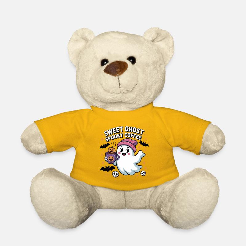 Ghost Sweet Coffee Halloween - Teddy Bear - sun yellow