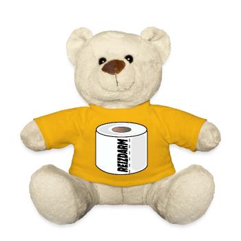 INTESTIN IRRITABLE, PAPIER TOILETTE, DIGESTION - Nounours - jaune soleil - Devant