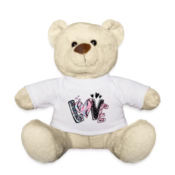 Love Kaleido Heart Pattern - Teddy Bear - sun yellow - Front