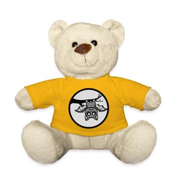 Bat Hanging Moon Branch Halloween Cute Cute - Teddy Bear - sun yellow - Front