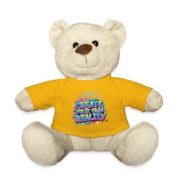 Graffiti Dream Big - Street Art T-Shirt - Teddy Bear - sun yellow - Front