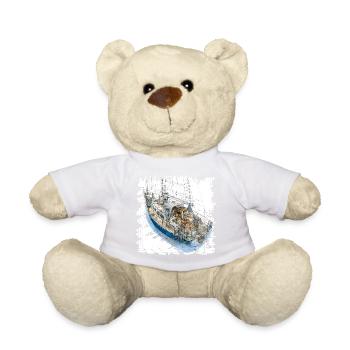 Sailing Yacht Sketches Overlay CAD Design - Teddy Bear - sun yellow - Front