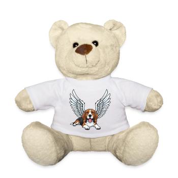 Cute Beagle Angel Cartoon Wings Mourning Dog Hold - Teddy Bear - sun yellow - Front