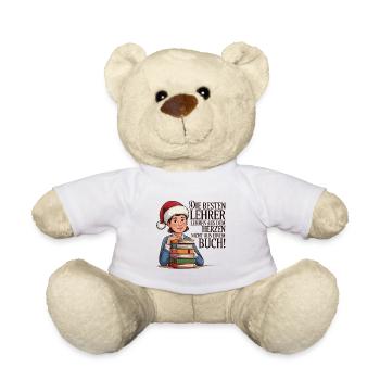 Die besten Lehrer lehren aus dem Herzen – Geschenk - Teddy - Sonnengelb - Vorne