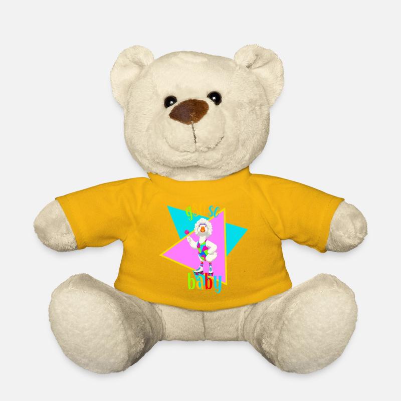 Gans im 80er Retro Rollschuh Look - Teddy - Sonnengelb