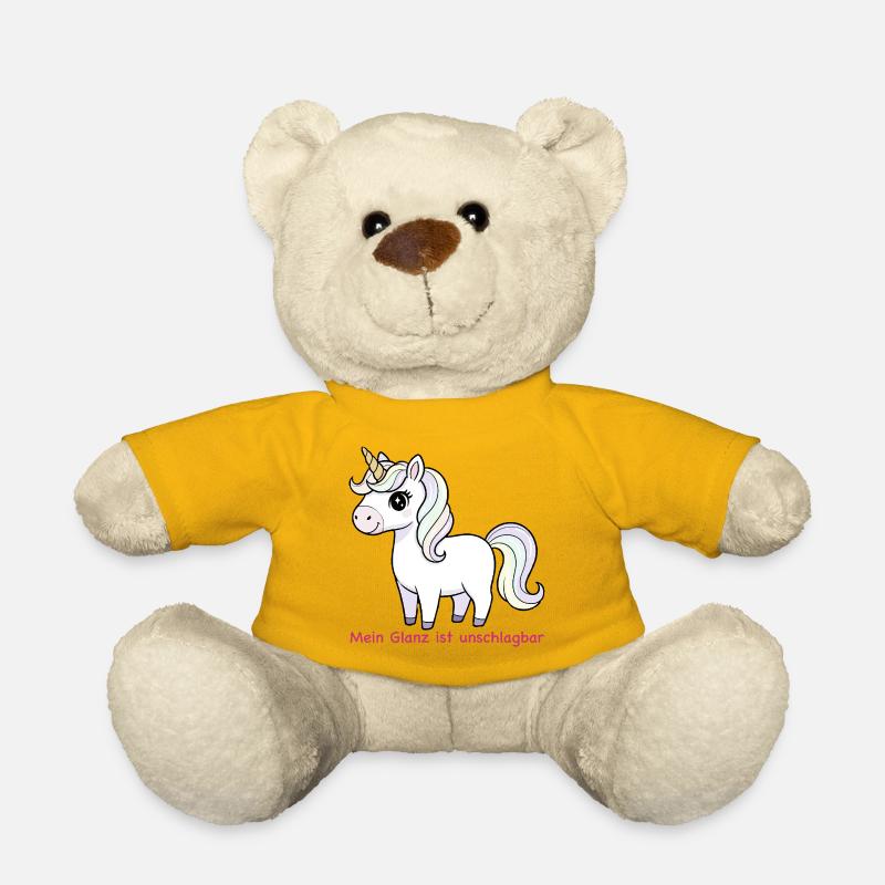 Pastel Unicorn Sparkle - Teddy Bear - sun yellow