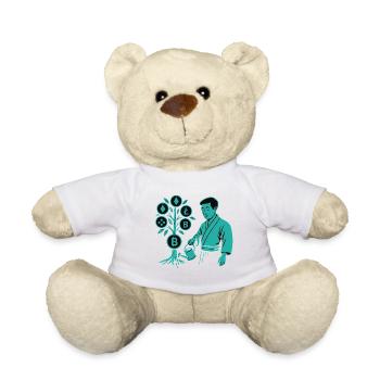Satoshi Tree Roots of the Bitcoin Crypto Revolution - Teddy Bear - sun yellow - Front