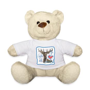 Motif cerf qu’il neige - Nounours - jaune soleil - Devant