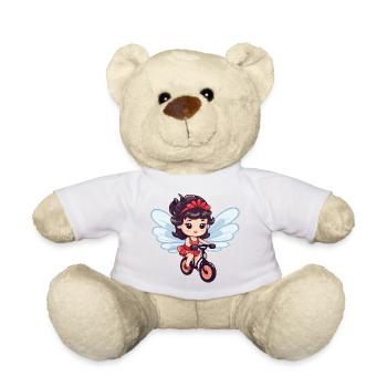 Fée mignon vélo bande dessinée - Nounours - jaune soleil - Devant