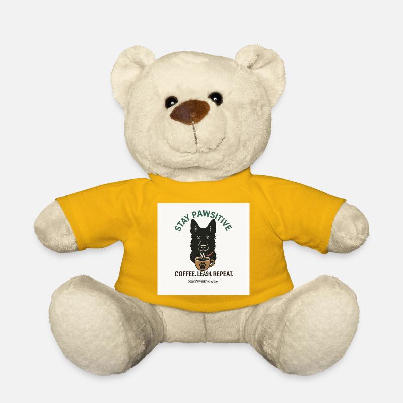 Stay Pawsitive Hund Kaffee Motiv - Teddy - Sonnengelb