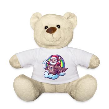 Eule Weihnachtsmann Weihnachten - Teddy - Sonnengelb - Vorne