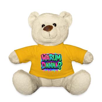 Why DNNN? Neon Graffiti - Teddy Bear - sun yellow - Front