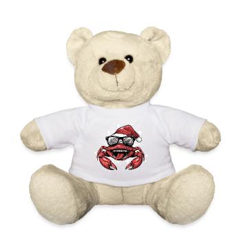Crab Crab Christmas Funny - Teddy Bear - sun yellow - Front