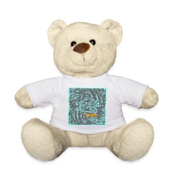 Wave flow neon pattern surf - Teddy Bear - sun yellow - Front
