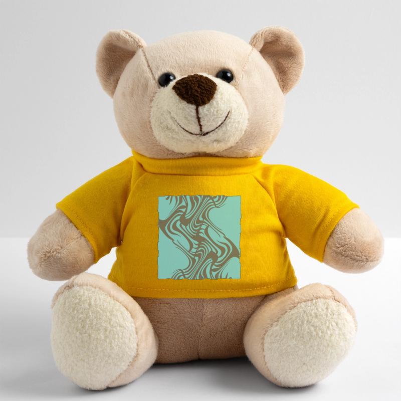 Zebra Pattern Cyan Teddy Bear