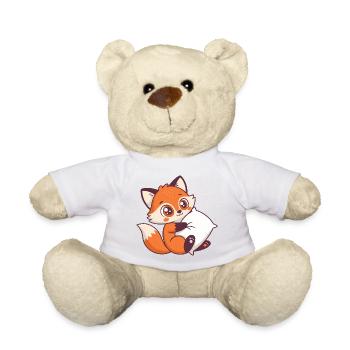 Fox Cozy and Pillow - Teddy Bear - sun yellow - Front