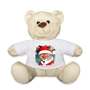Weihnachten Katze - Teddy - Sonnengelb - Vorne