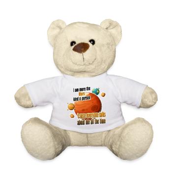 I am more the Mars kind o' person - Teddy Bear - sun yellow - Front