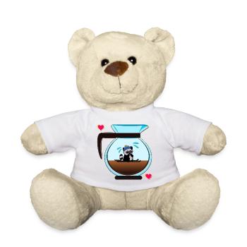 raccoons skiers coffee - Teddy Bear - sun yellow - Front