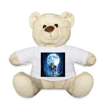 Wolf und Fee unter dem blauen Mond - Teddy - Sonnengelb - Vorne