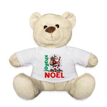 Frohe Weihnachts-Weihnachtsmann-Cartoon-Geschenke - Teddy - Sonnengelb - Vorne