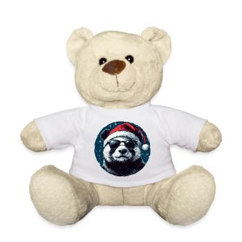 Panda im Santa Hut mit Sonnenbrille - Teddy - Sonnengelb - Vorne