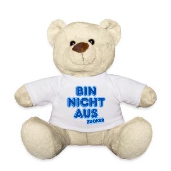 Ich bin kein Zucker – Blaue Bubble-Text - Teddy - Sonnengelb - Vorne