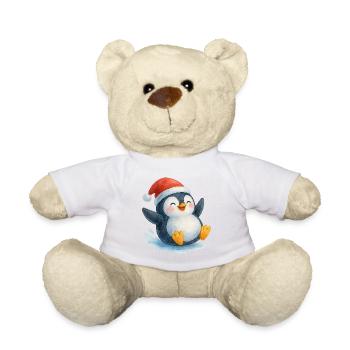Le Pingouin de Noël dans le style aquarelle - Nounours - jaune soleil - Devant