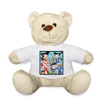 Retro Multicolor Comics Collage - Teddy - Sonnengelb - Vorne