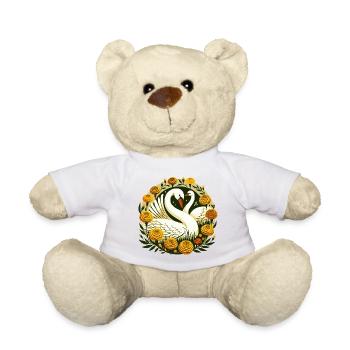 Swan Circle in Golden Flora - Teddy Bear - sun yellow - Front
