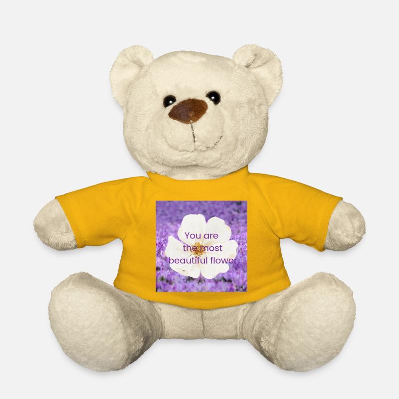 Die schönste Blume bist du - Teddy - Sonnengelb