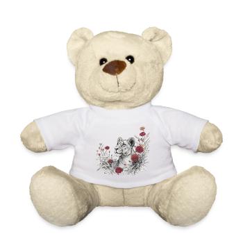Lionne aux fleurs – Motif puissant de pouvoir féminin - Nounours - jaune soleil - Devant