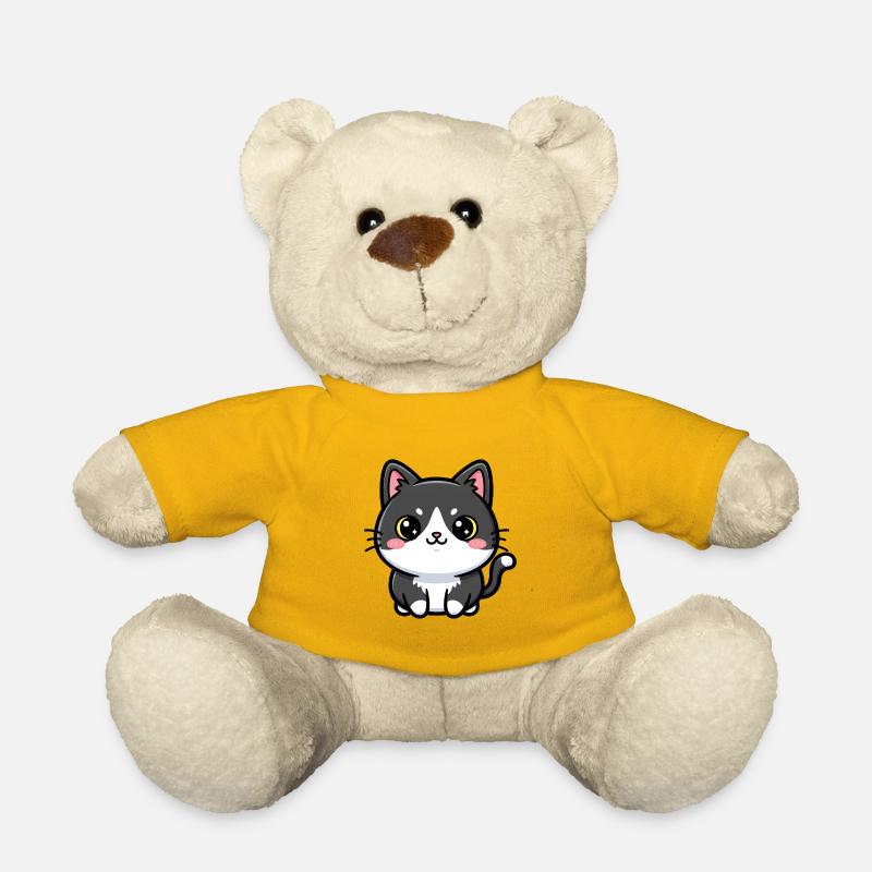 Chibi-Katzen-Anhänger - Teddy - Sonnengelb