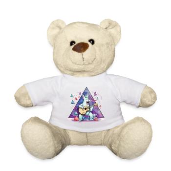 Crystal Bunny with Guitar - Teddy Bear - sun yellow - Front