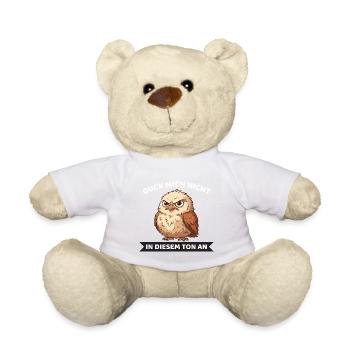 Ne me regarde pas sur ce ton, chouette qui dit - Nounours - jaune soleil - Devant