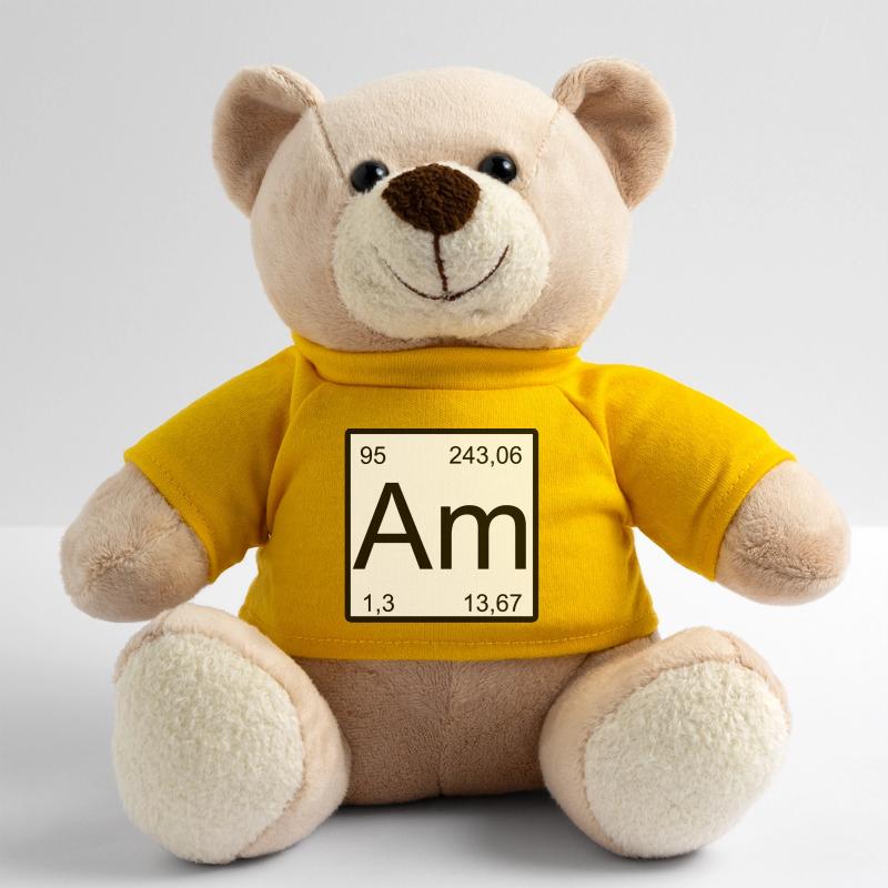 Americium Am Element Typography Teddy Bear