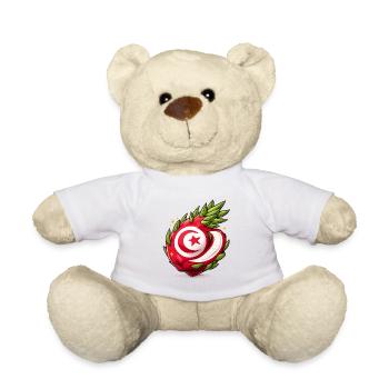 Tunisian Fruit Heart Pattern - Teddy Bear - sun yellow - Front