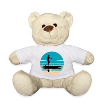 Paddle board with a marine atmosphere in retro style - Teddy Bear - sun yellow - Front