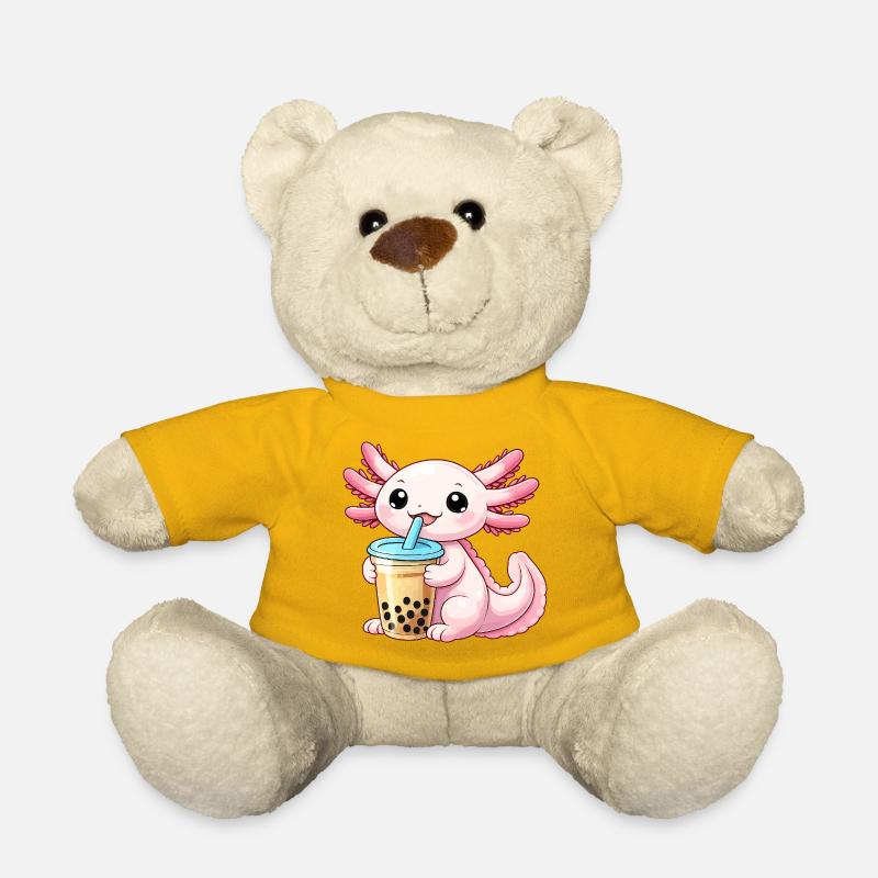 Bubble Tea Drachen-Anhänger - Teddy - Sonnengelb