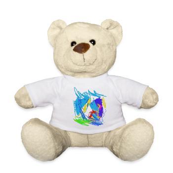 Buntes Chaos Farbige Skizzen - Teddy - Sonnengelb - Vorne