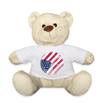 USA Flag Baseball American Patriot Sports - Teddy - Sonnengelb - Vorne