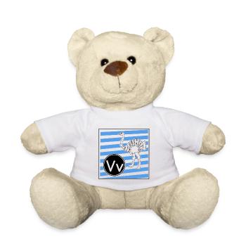 V for Bird Bouquet - Teddy Bear - sun yellow - Front