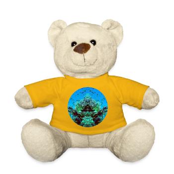 Water creatures in the red - Teddy Bear - sun yellow - Front